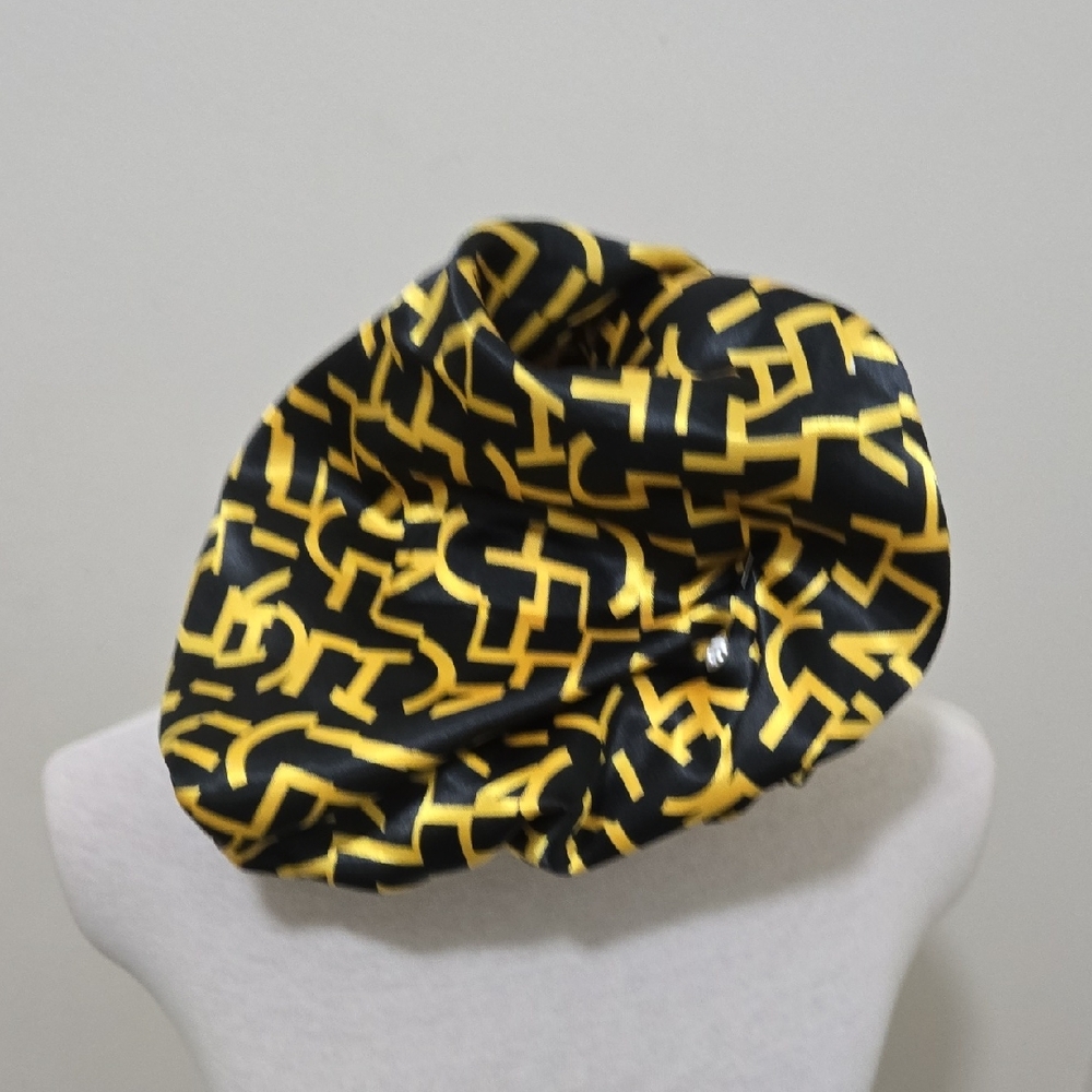 Stylish Black and Gold Hair Bonnet